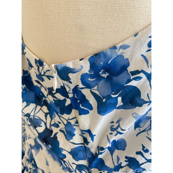 Linen Vibes Fit & Flare Midi Dress Floral sz XL - Picture 14 of 16